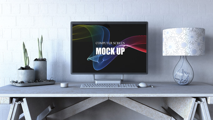 Computer Screen Mockup | Free Mockup Ai